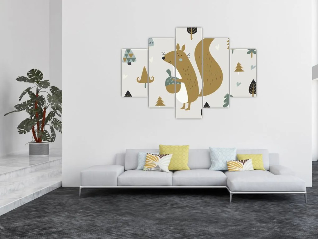 Kép - Mókus dióval (150x105 cm)