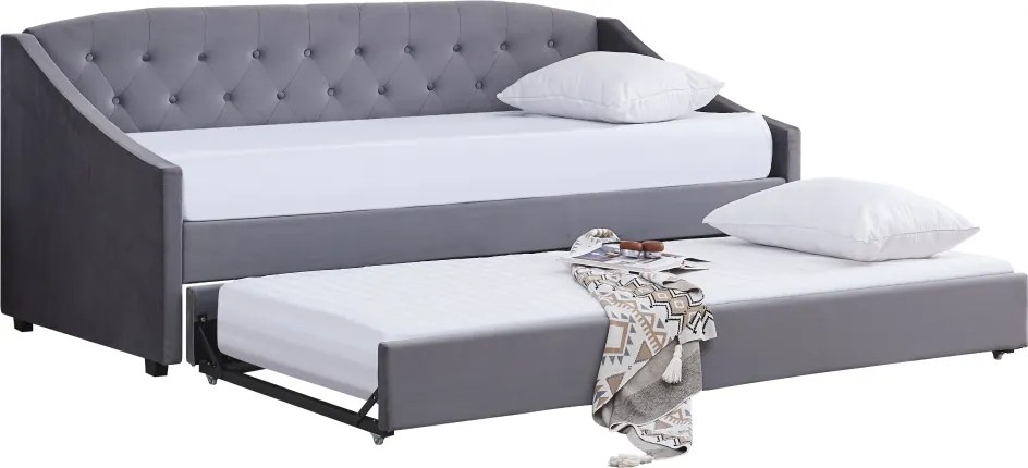 Kihúzható ágy, szürke, ALODA