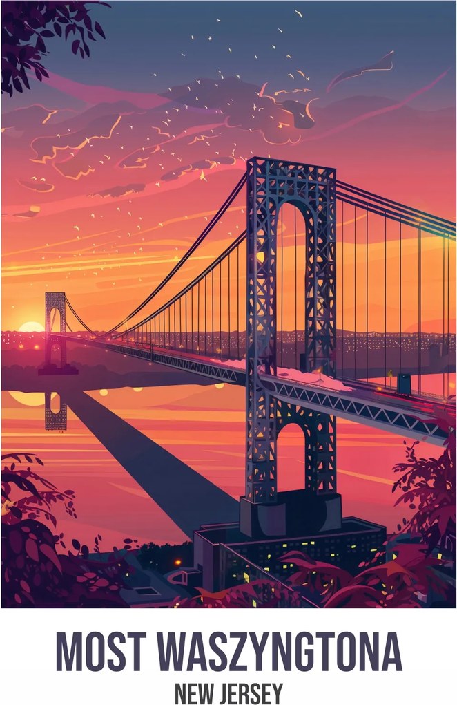 Poszter 67,5x100cm Washington híd