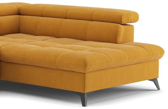 Narancssárga, jobbos MARANO L-alakú kihúzható sarokkanapé