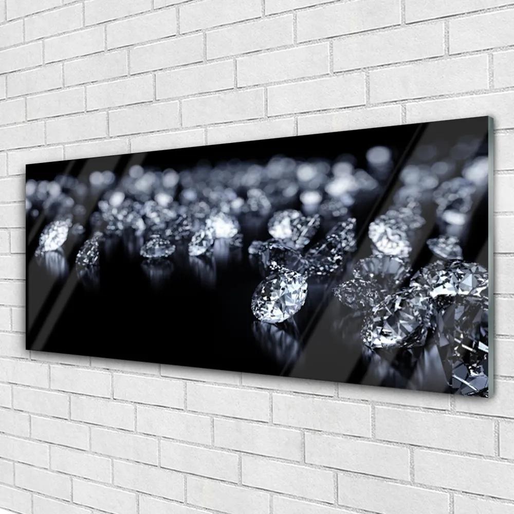 Fali üvegkép gyémánt Art 125x50 cm