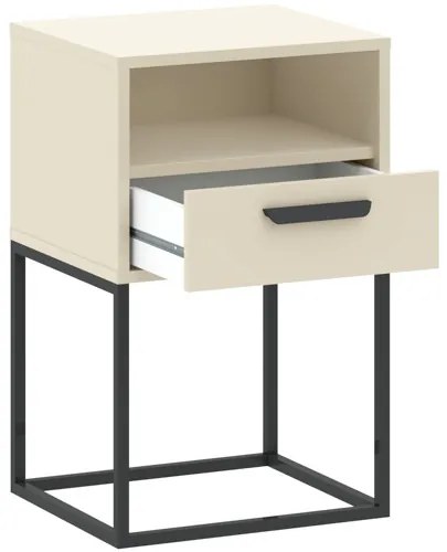CABINET éjjeliszekrény bézs/fekete színben, 40 cm