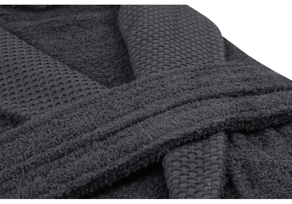 Antracitszürke pamut fürdőköpeny M Cappa – Foutastic