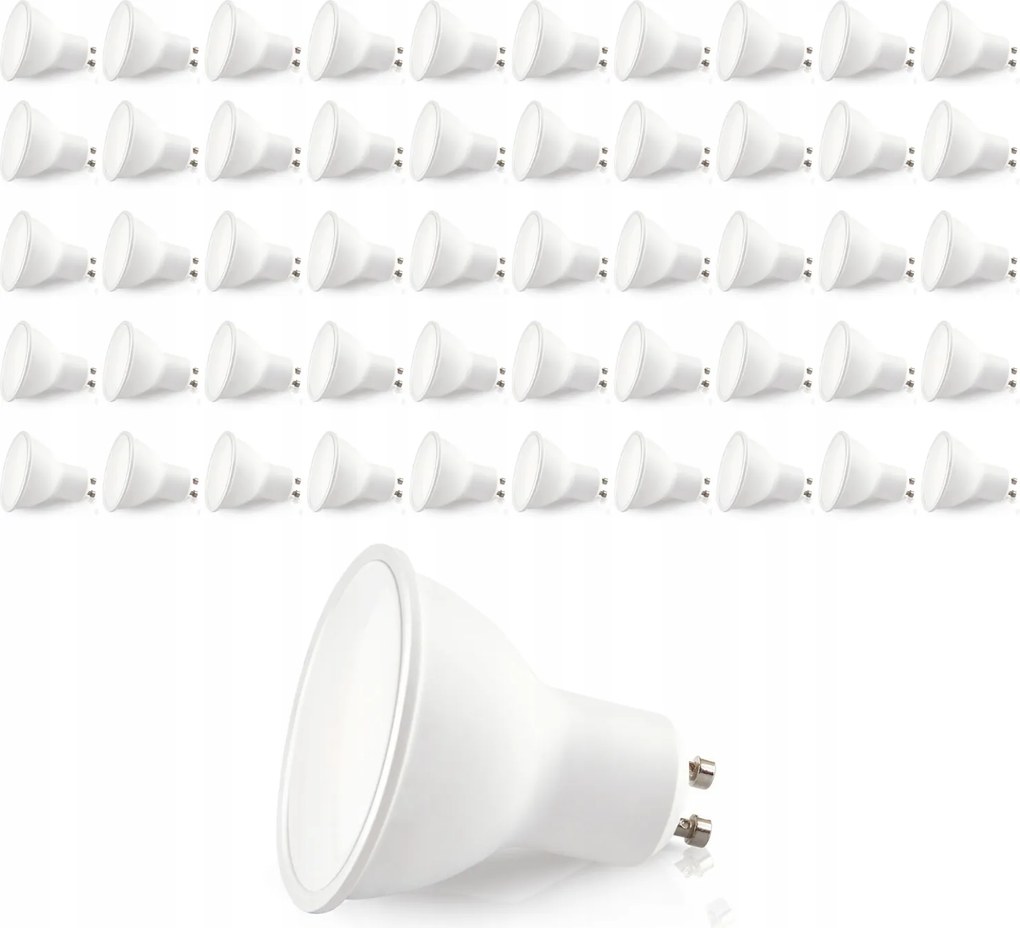 50 db-os Led izzó szett GU10 1W Meleg Fehér 3000K Lls