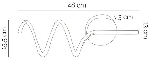 ONLI - LED Fali lámpa TWIST LED/6W/230V 4000K fekete
