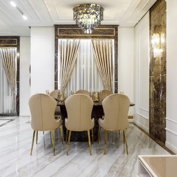 Mennyezeti lámpa LUXURIA 9xE14/40W/230V átm. 48 cm arany