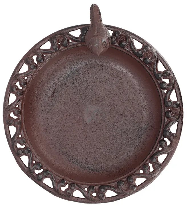 Öntöttvas álló madáritató és -etető, 38 cm