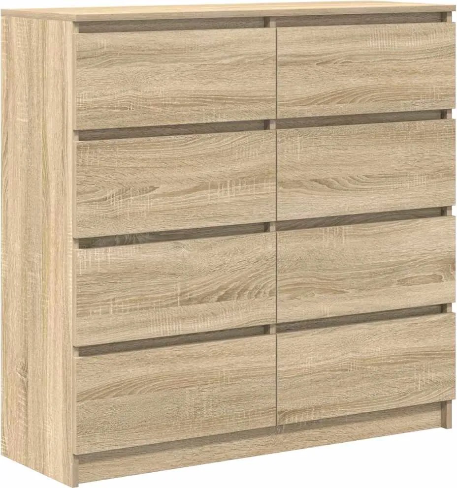 vidaXL sonoma tölgy színű szerelt fa tálalóasztal 100x35x99 cm