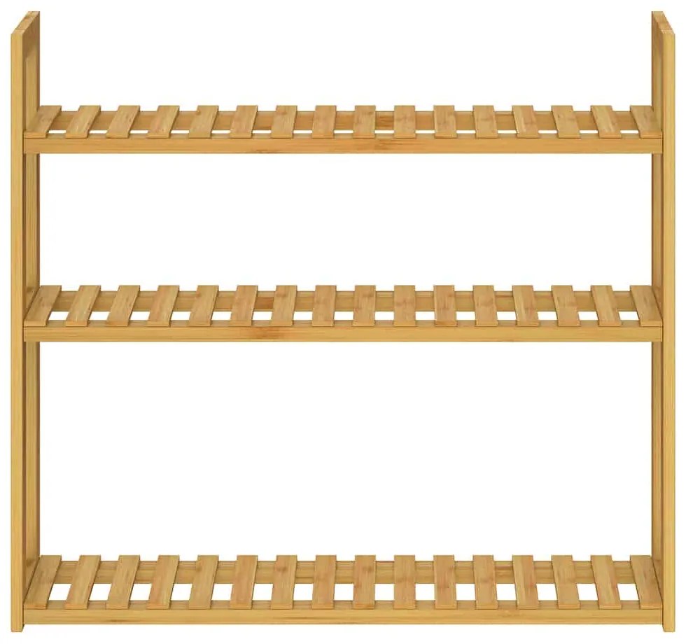 Casaria® Fali bambusz polc - 54x60x15 cm
