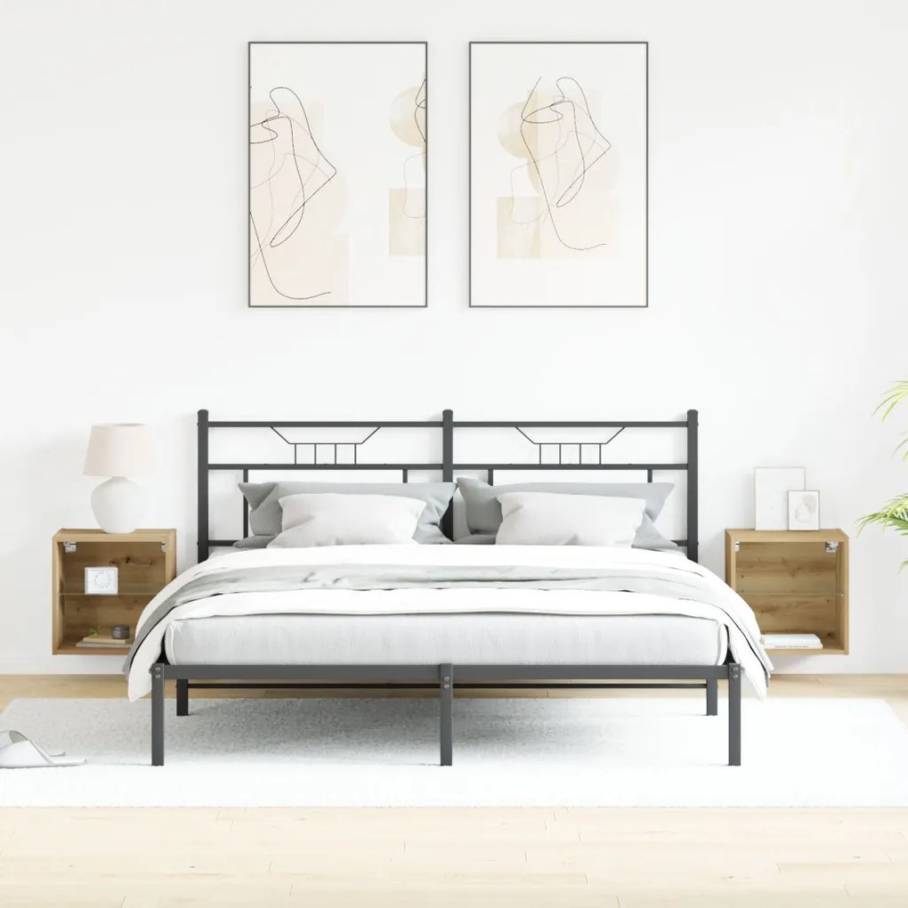 lebegő polc 2 db Kézműves tölgy 40x28.5x40 cm Szerelt fa