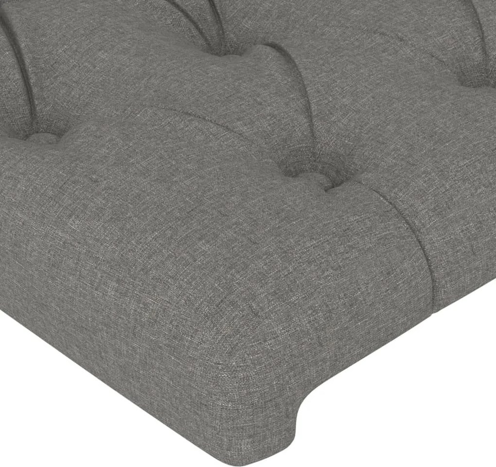 sötétszürke szövet fejtámla 90x7x118/128 cm