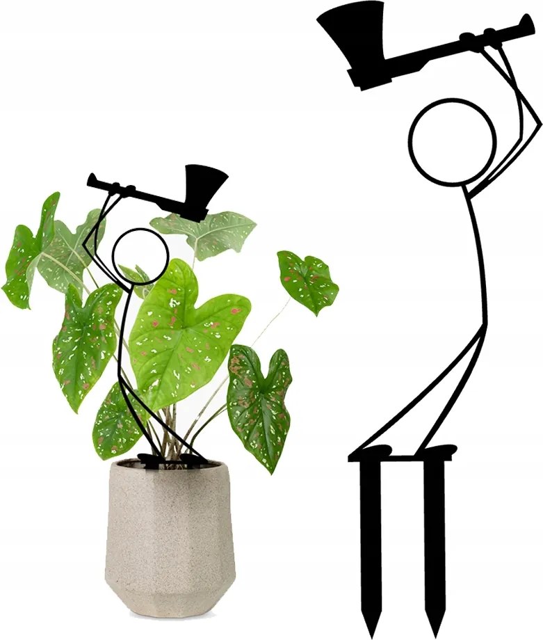 Virágtartó állvány fejsze ember fa pergola 20cm