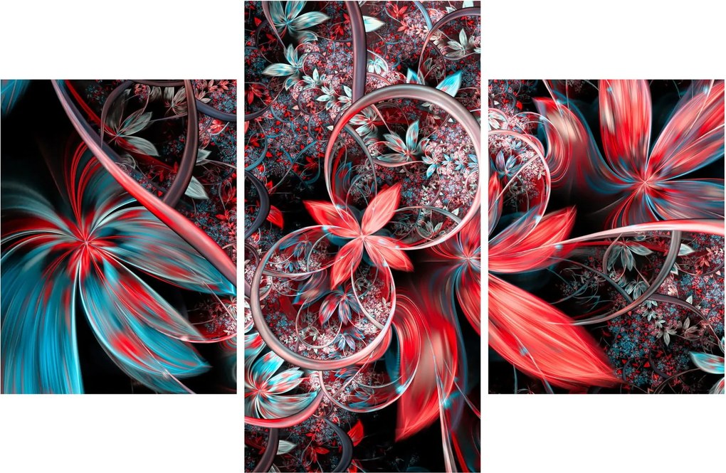 Absztrakt képek egzotikus virágok (90x60 cm)