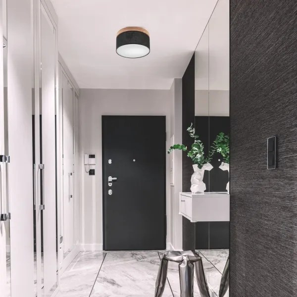 Brilagi - LED mennyezeti lámpa BELLADONNA 1xE27/15W/230V, 30 cm, fekete/dub