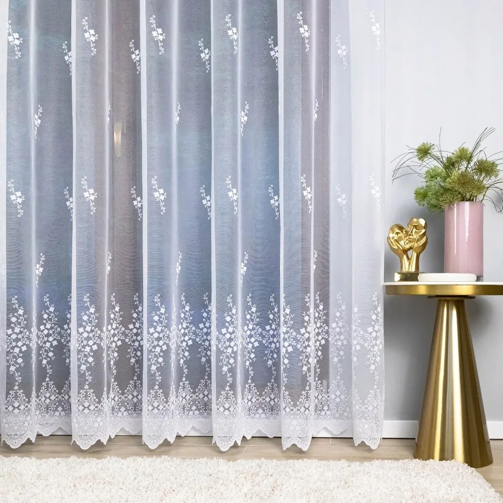 Mg Függöny jacquard 618/501 Fehér 210cm 1,5mb Kupon