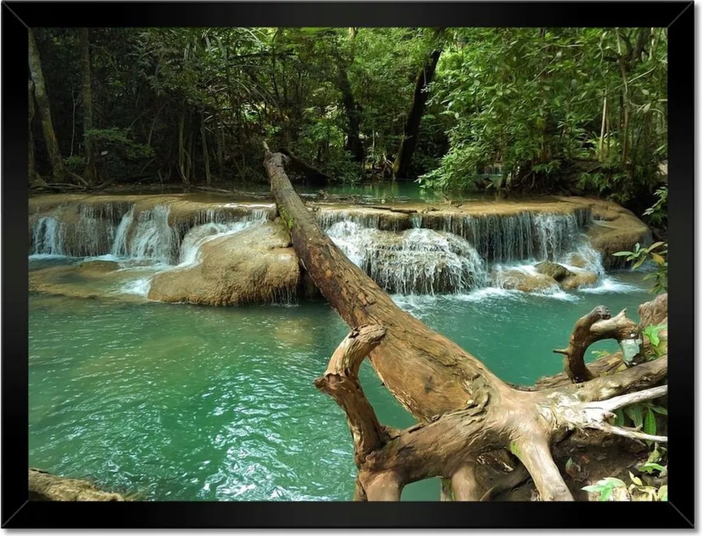 Poszterek keretben 40x30 Thaiföldi vízesés