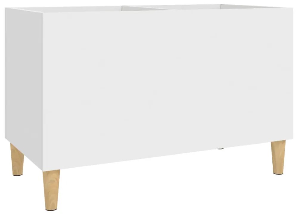 fehér szerelt fa hanglemezszekrény 74,5x38x48 cm