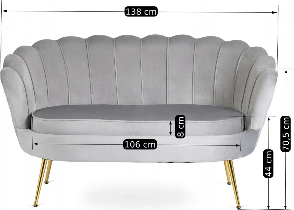 Kanapé szürke színben ZENDAYA