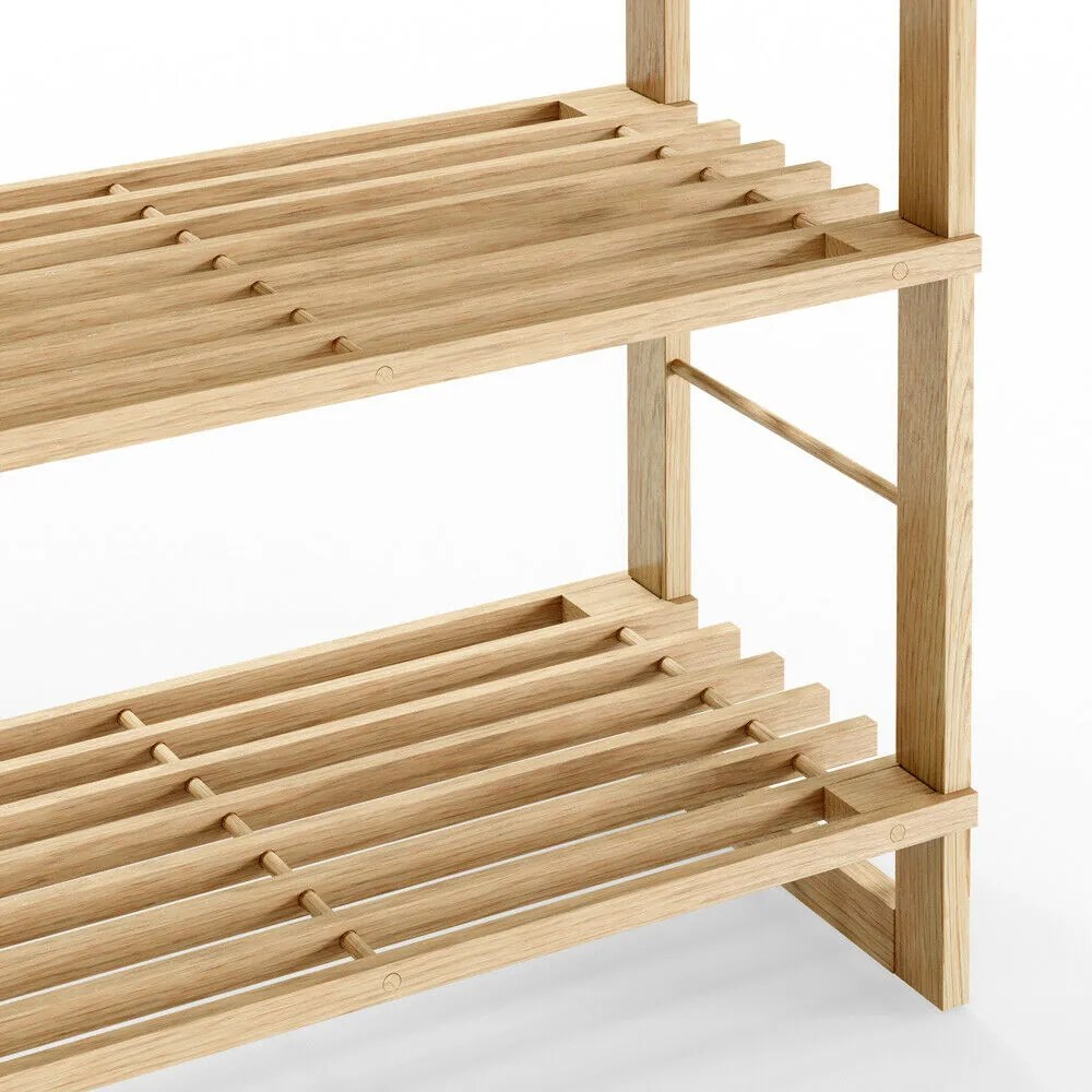 ÖLAND fa polcos állvány, 58x27x136cm, 5 polc, barna Casaria