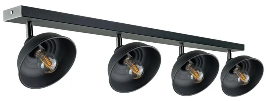 Spotlámpa FAUN 4xE27/60W/230V fekete