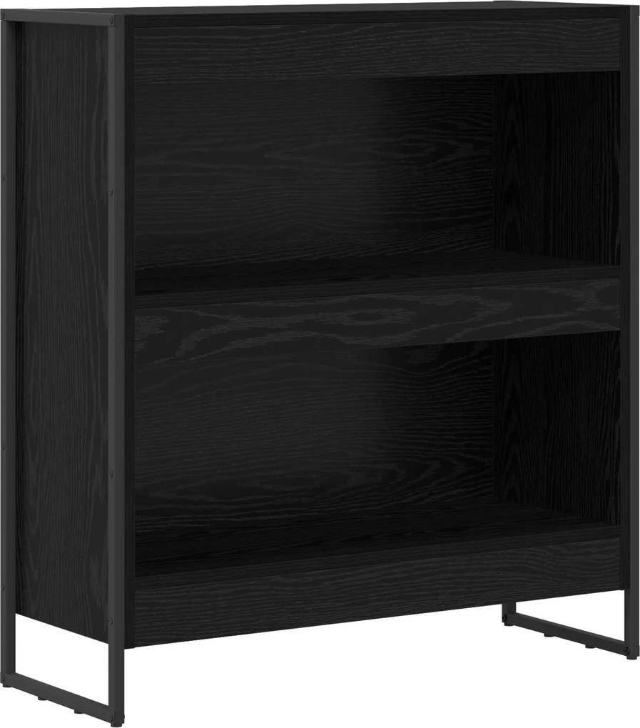 vidaXL Könyvespolc Fekete tölgy 80 x 30 x 155 cm Faanyag