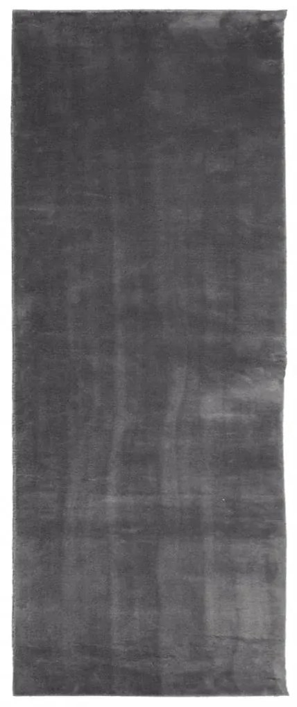 HUARTE antracit rövid szálú puha és mosható szőnyeg 80 x 200 cm