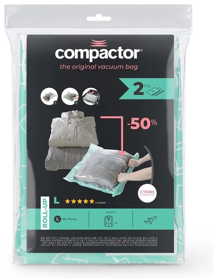 Vákuumzsák készlet 2 db-os Roll Up L – Compactor