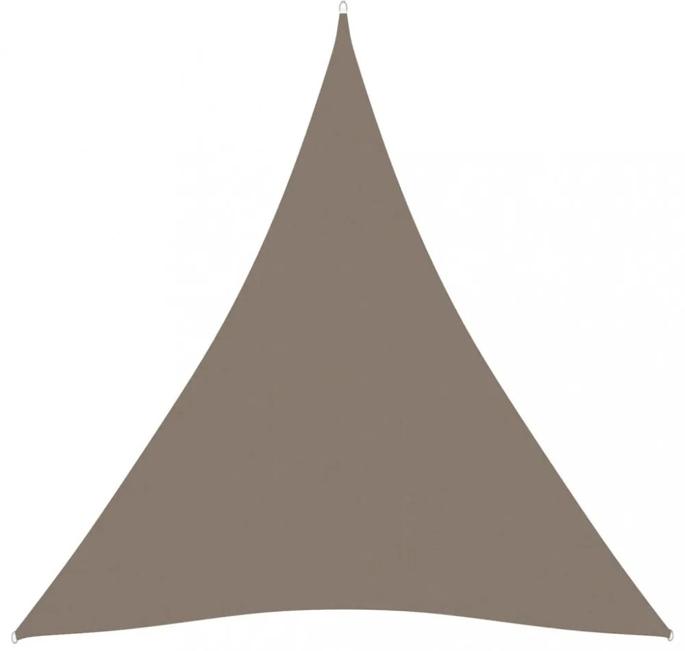 tópszínű háromszögű oxford-szövet napvitorla 3,6 x 3,6 x 3,6 m
