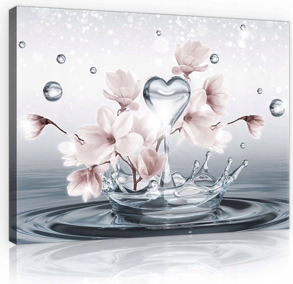 Vászonkép 70x50 Magnólia pasztellben – Finom elegancia a belső térbe