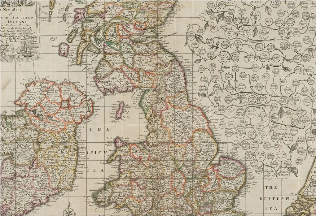 Flizelin tapéta Divatos 3D fali ragasztóval Antik térkép 152x104 Ragasztó