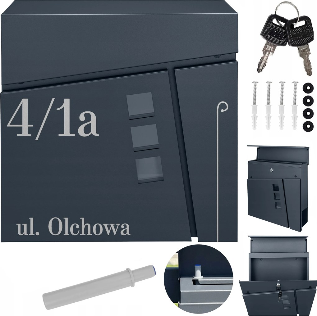 Postaláda Házszám Fogantyú Csendes Ház Címmel