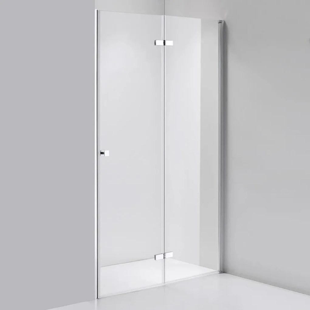 Stuxi Verona 120 cm széles csukló zuhanyajtó, 6 mm vízlepergető üveggel, króm profillal