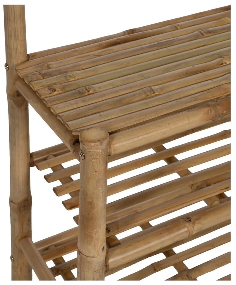 Natúr színű bambusz előszoba bútor 70x175x32 cm Manali – Ixia