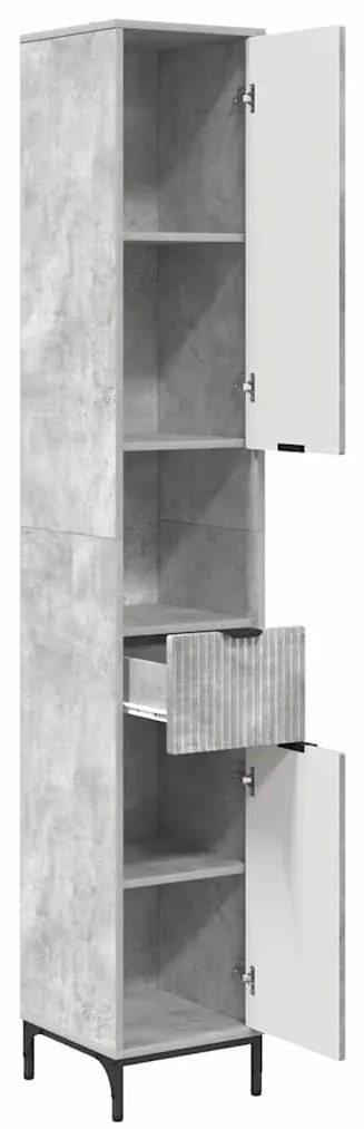 Fürdőszobai magas szekrény Beton szürke 31.5 x 33 x 190 cm