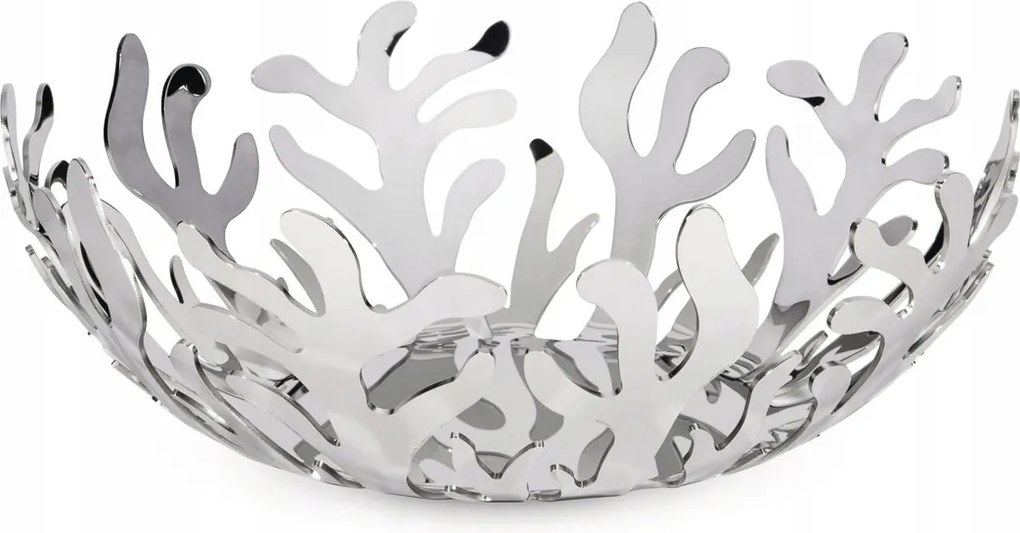 Alessi Mediterraneo Acél Gyümölcskosár 29 cm Ezüst fényes