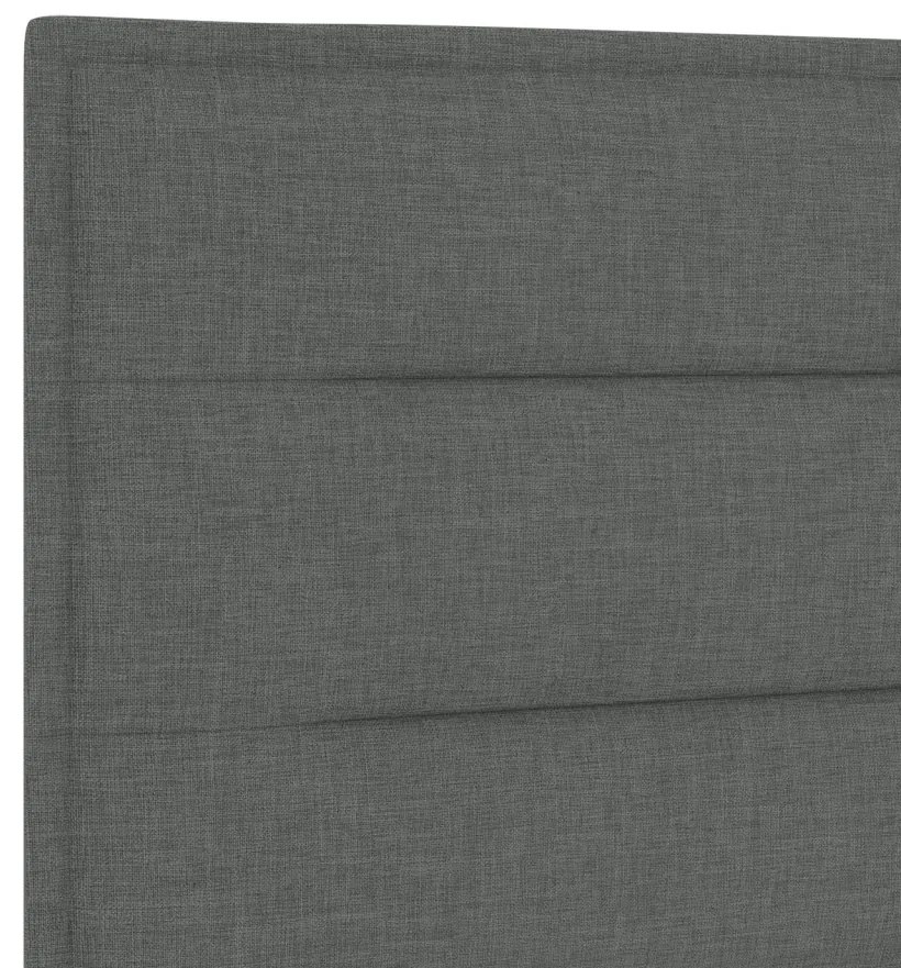 LED ágytámla LED -es lámpákkal Sötétszürke 90 cm szövet