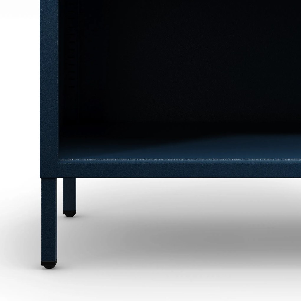 Alacsony polcos szekrény LUCA , 1000 x 900 x 350 mm, Modern: sötétkék