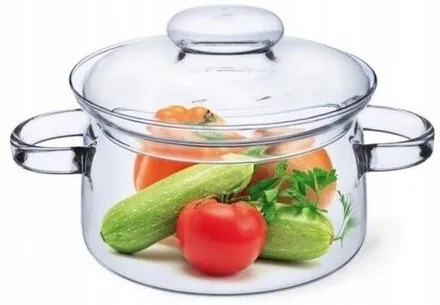 Simax 6063 üveg edény fedővel Nyko 1,5 l