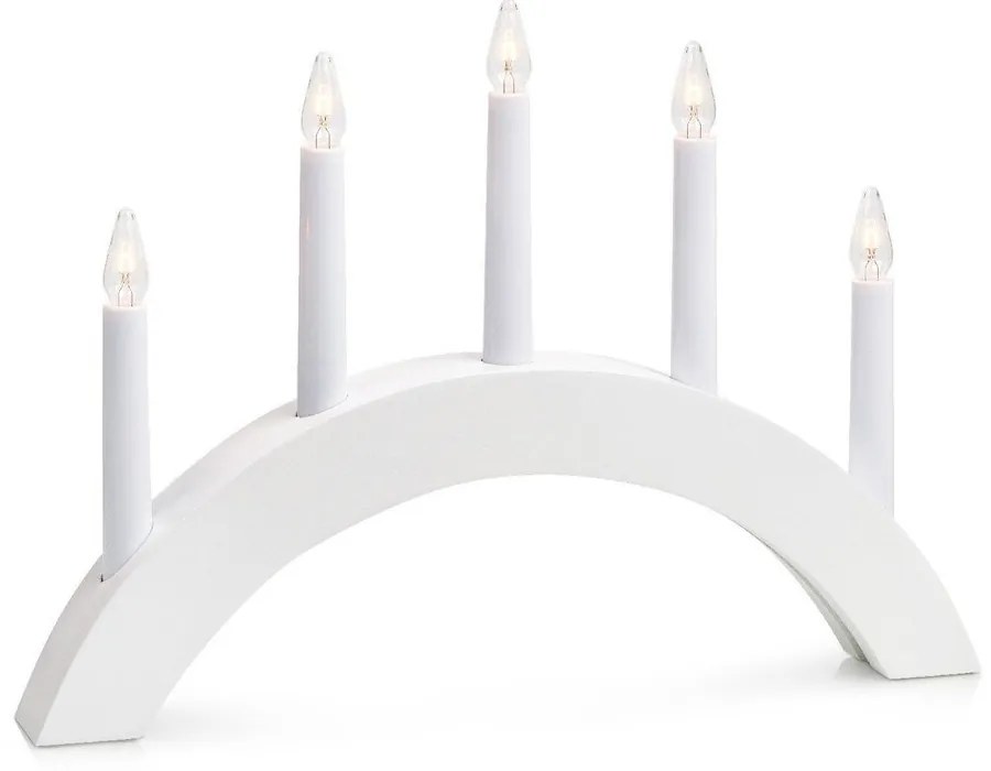 Fehér fénydekoráció karácsonyi mintával Atle – Markslöjd