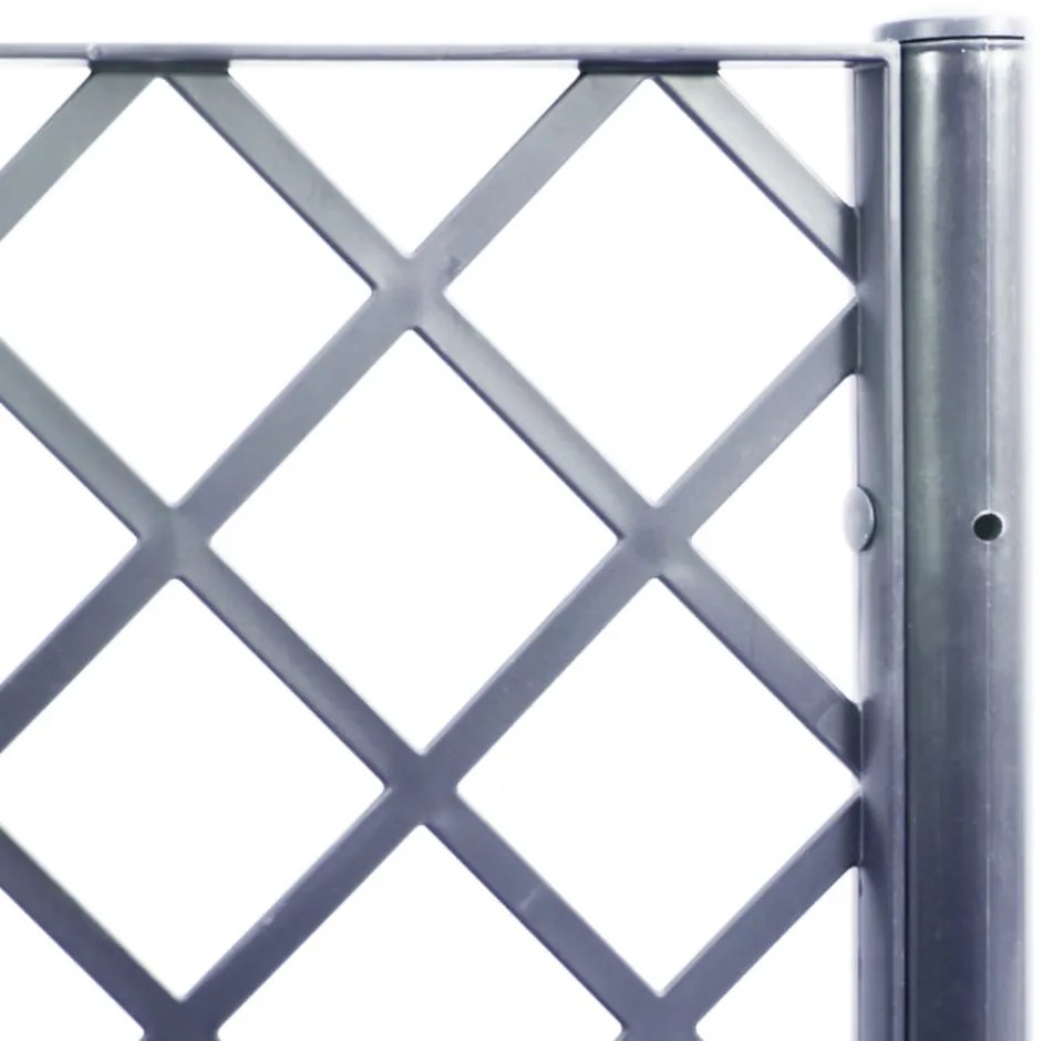 kékszürke polipropilén rácsos kerti ültetőláda 160 x 160 x 140 cm