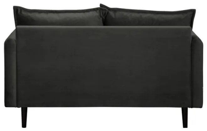 Sötétszürke bársony kanapé 138 cm Juli – Ropez
