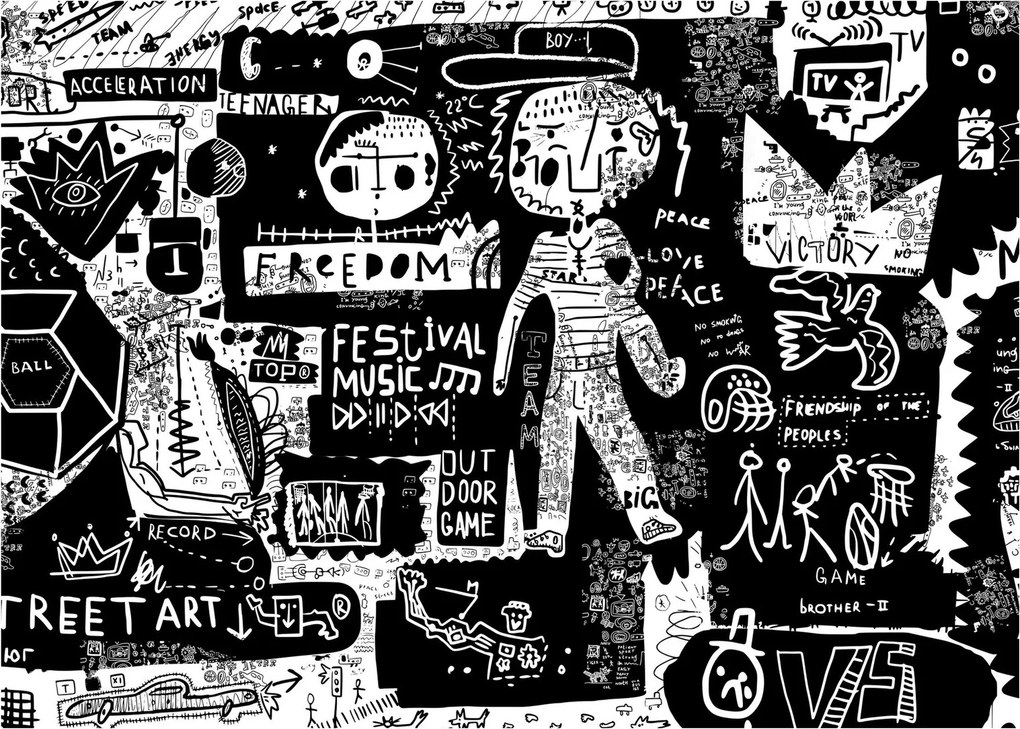 Üveg kép - Graffiti (70x50 cm)