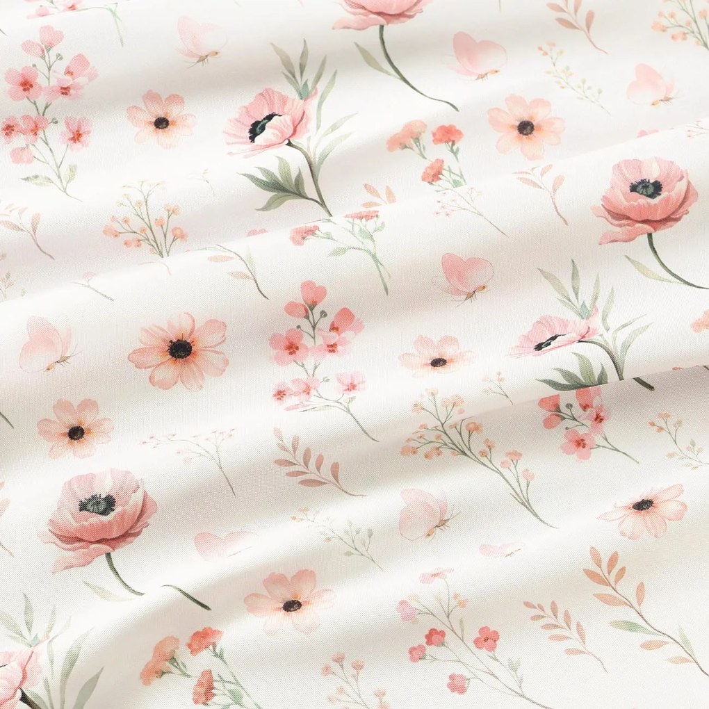 Goldea díszpárnahuzat - rózsaszín virágok 50 x 50 cm