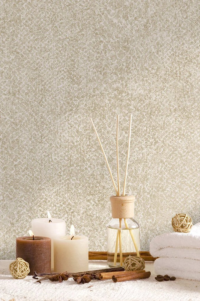 Holden Decor Essence Boa krém kígyóbőr mintás fémhatású vlies tapéta – 66283