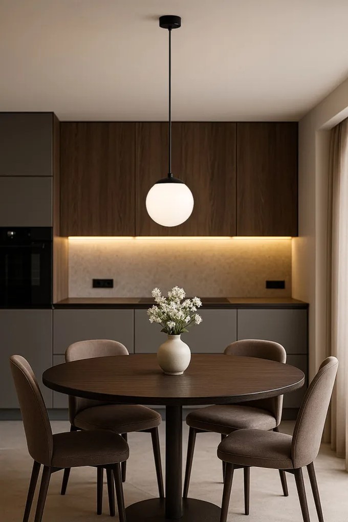 KAJA K-4921 SAVOY Modern Függesztett Lámpa Fekete E27 IP20