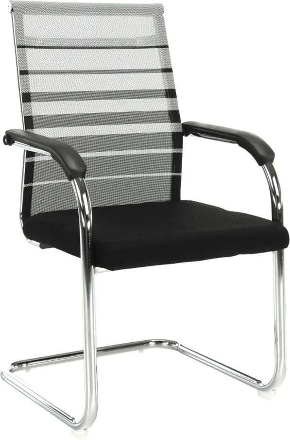 Tárgyalószék, szürke/fekete/ezüst, ESIN