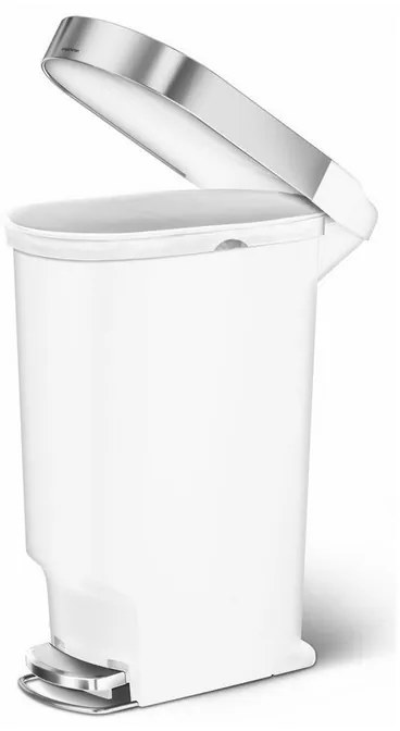 Pedálkosár Slim 40 l, fehér