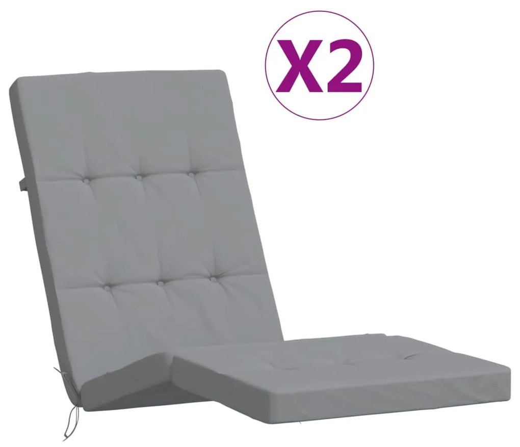 2 db szürke oxford szövet nyugágypárna