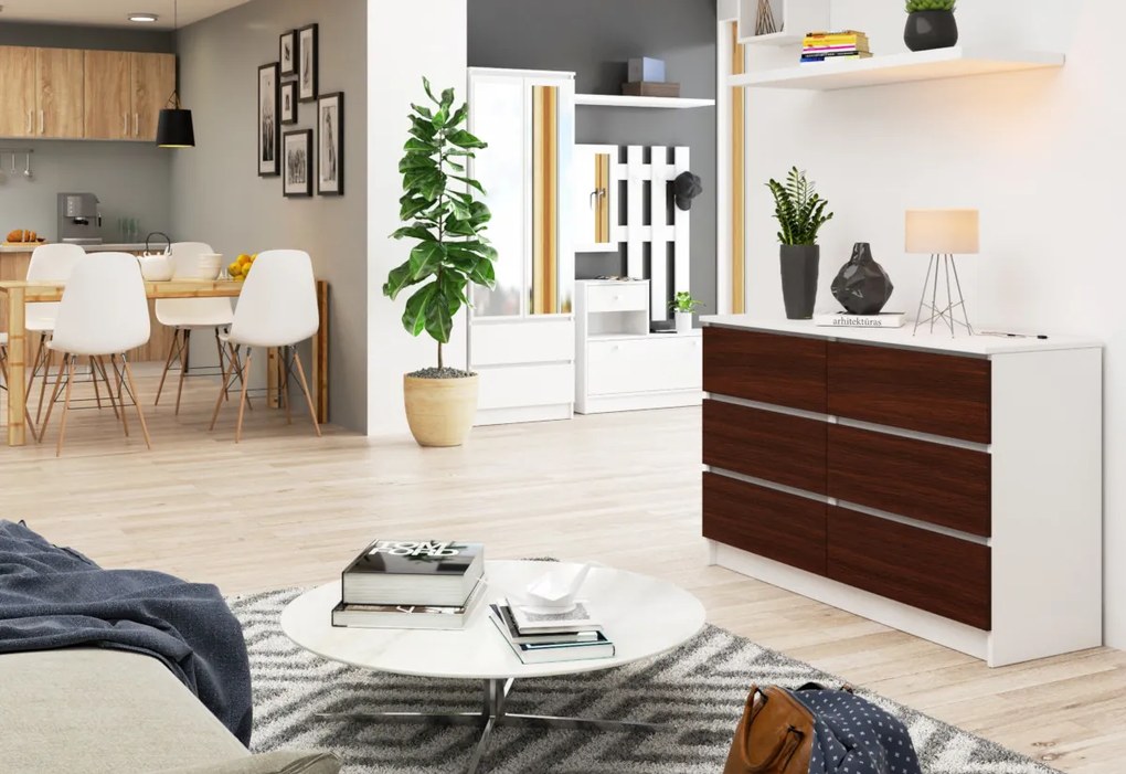 SEREA komód, 120,4x77x40, éger