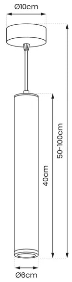 Csillár zsinóron PORTER 1xGU10/8W/230V fehér